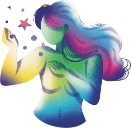 Grainy Gradient Celestial Woman
